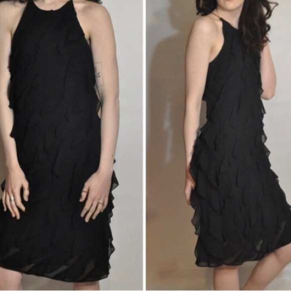 Lauren Ralph Lauren Dresses & Skirts - Lauren Ralph Lauren 90s Vintage Little Black Dress Ruffle Dress 1990s Women's​​
